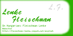 lenke fleischman business card